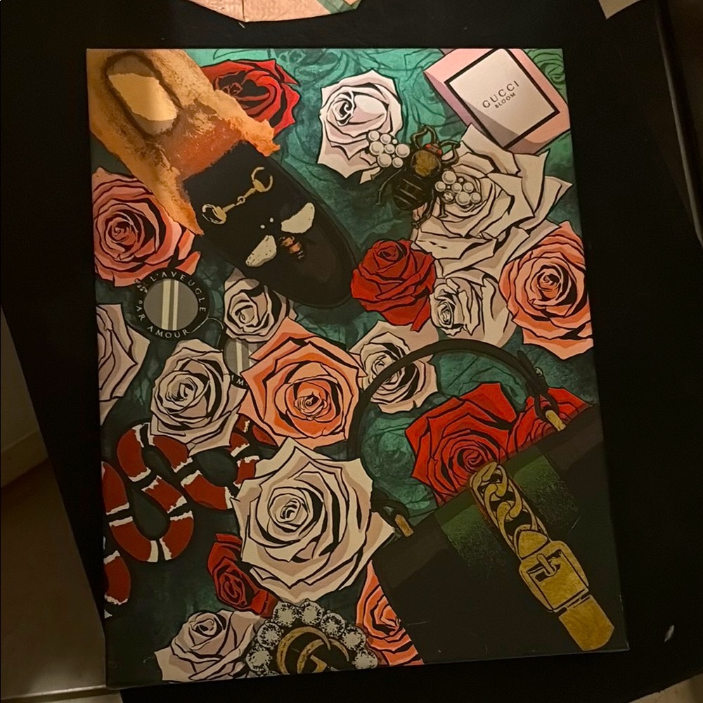 Gucciness likeness Red and Pink Mixed Media Art